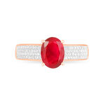 Bague Crista Or Rose Rubis Et Diamant - Bagues solitaires Femme | Histoire d&rsquo;Or