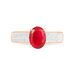 Bague Crista Or Rose Rubis Et Diamant - Bagues solitaires Femme | Histoire d’Or