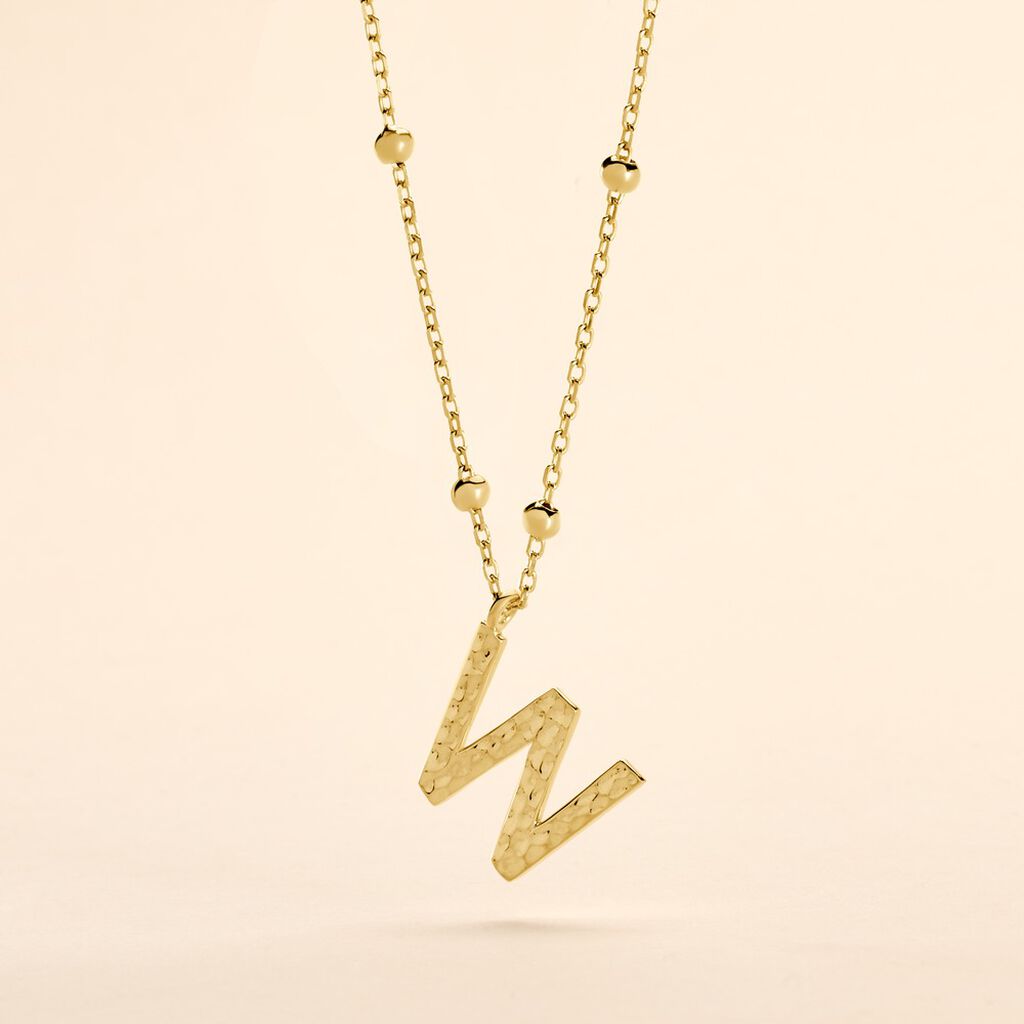 Collier Plaqu&eacute; Or Jaune Lettra - Bijoux sans pierre Femme | Histoire d&rsquo;Or