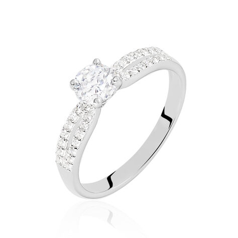 Bague Solitaire Solitea Argent Blanc Oxyde De Zirconium - Bagues solitaires Femme | Histoire d’Or