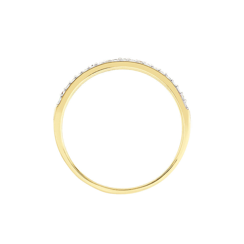 Bague Amias Or Jaune Emeraude Diamant - Bagues avec pierre Femme | Histoire d’Or