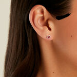 Boucles D'Oreilles Puces Red Velvet Or Jaune Rhodolite Oxyde - Clous d'oreilles Femme | Histoire d&rsquo;Or
