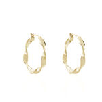 Cr&eacute;oles Lenna Torsad&eacute;e Plaqu&eacute; Or Jaune - Boucles d'oreilles cr&eacute;oles Femme | Histoire d&rsquo;Or