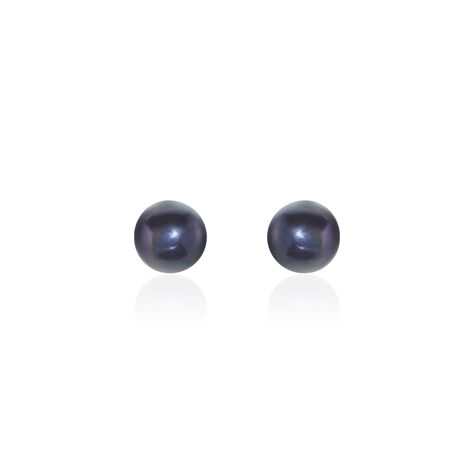 Boucles D'oreilles Puces Micaelle Teintees Or Jaune Perle De Culture - Clous d'oreilles Femme | Histoire d’Or