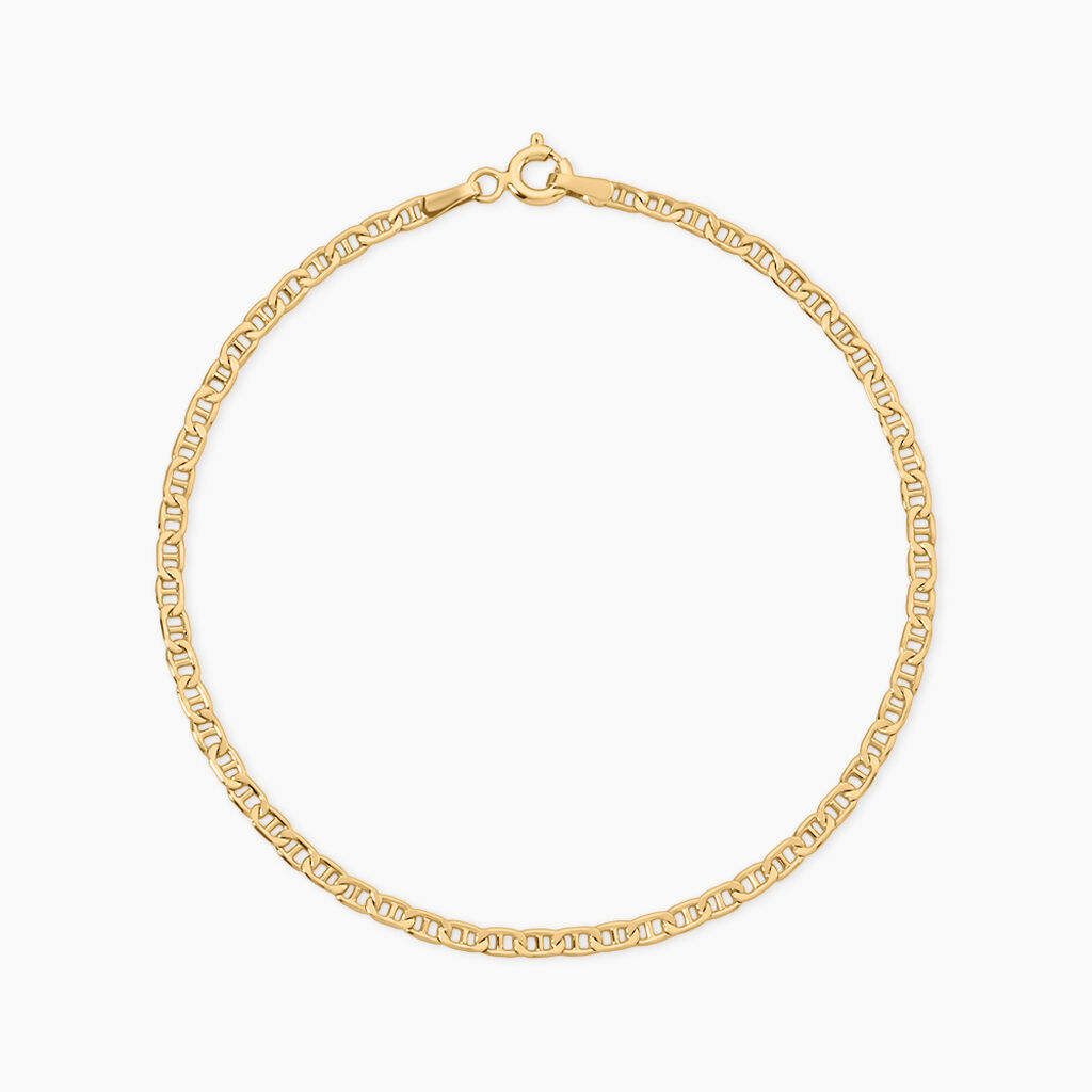 Bracelet Capucin Argent Dor&eacute; A L'Or 750/1000 - Bijoux sans pierre Femme | Histoire d&rsquo;Or