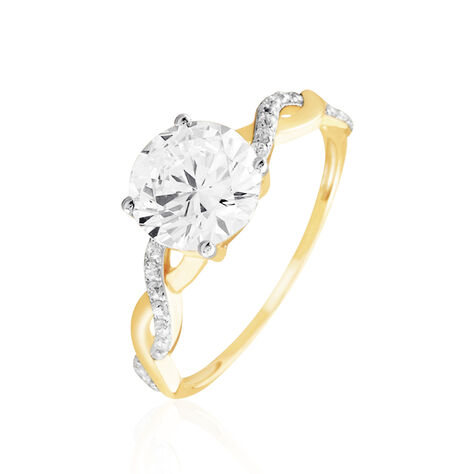 Bague Solitaire Caralyn Or Jaune Oxyde De Zirconium - Bagues solitaires Femme | Histoire d’Or
