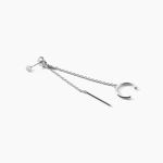 Bijou D'oreille Unitaire Argent Blanc Alexiia - Boucles d'oreilles fantaisie Femme | Histoire d&rsquo;Or