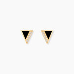 Boucles D'oreilles Puces Seymour Or Jaune Oxyde De Zirconium - Clous d'oreilles Femme | Histoire d&rsquo;Or