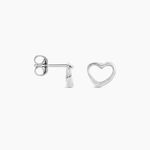 Boucles D'oreilles Puces Amerigo Argent Blanc - Boucles d'oreilles fantaisie Femme | Histoire d&rsquo;Or