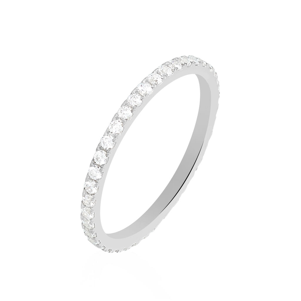 Alliance Lauralee Tour Complet Or Blanc Diamant - Alliances Femme | Histoire d’Or