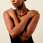 Collier Miky Acier Jaune Pierre De Synthese Agate - Colliers fantaisie Femme | Histoire d&rsquo;Or