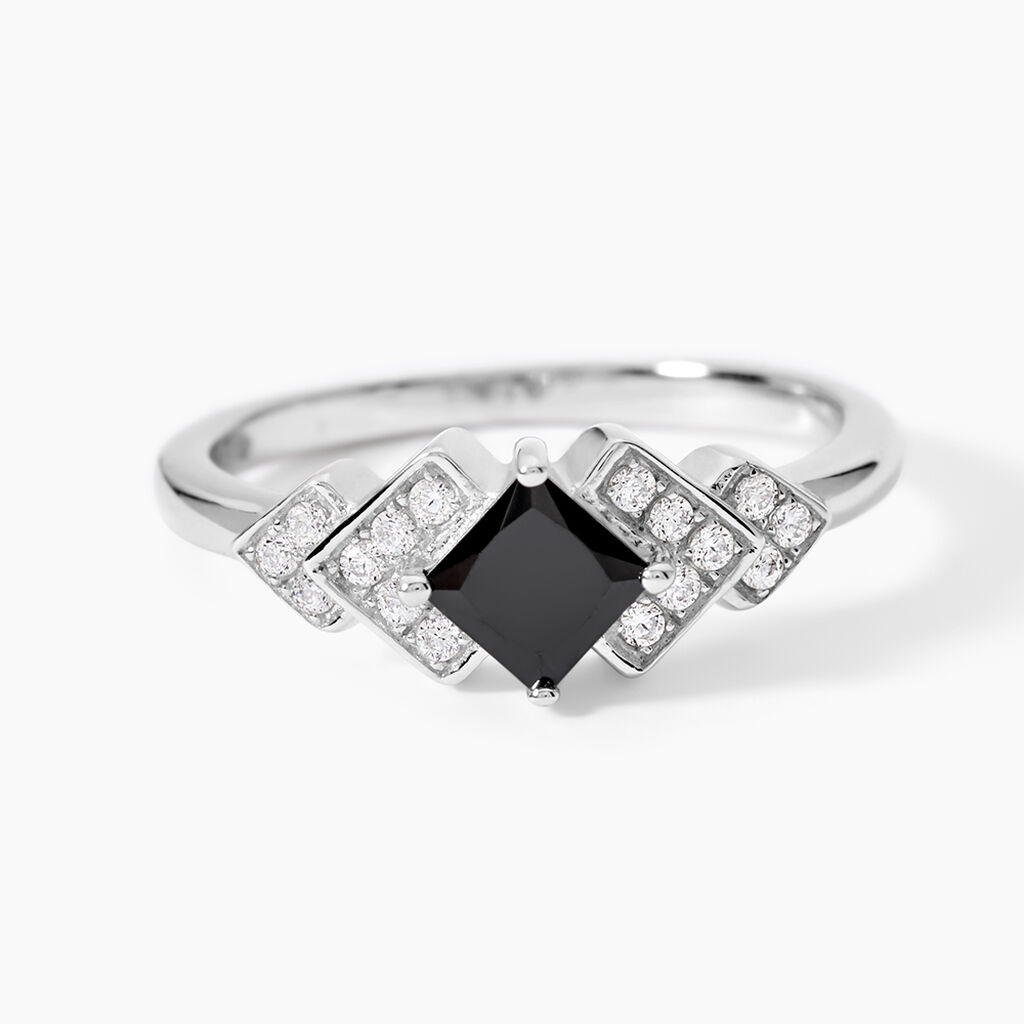 Bague Maymana Argent Blanc Oxyde De Zirconium - Bagues solitaires Femme | Histoire d&rsquo;Or