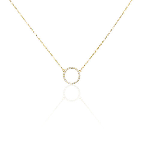 Collier Stip Or Jaune Oxyde De Zirconium - Colliers Femme | Histoire d’Or