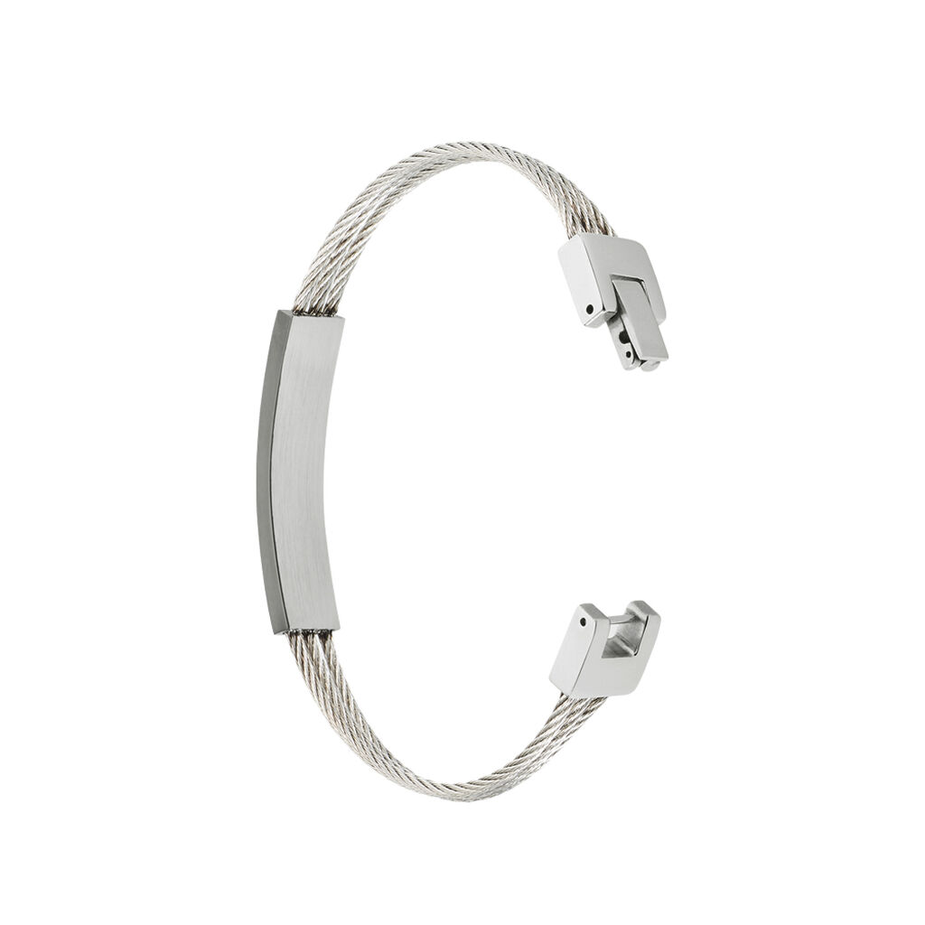 Bracelet Valentin Acier Bicolore Oxyde De Zirconium - Bracelets Homme | Histoire d’Or