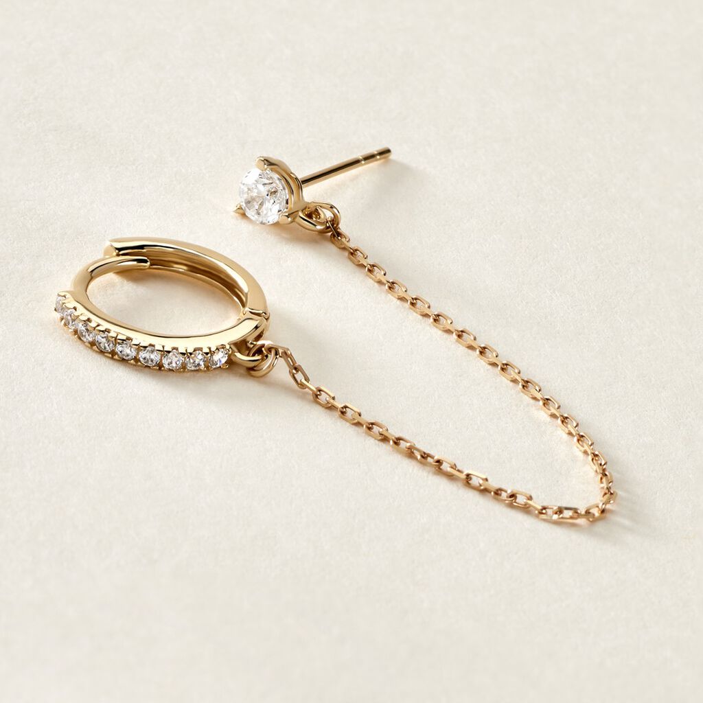 Bijou D'oreille Unitaire Mix And Match Or Jaune Oxyde De Zirconium - Piercings d'oreilles Femme | Histoire d&rsquo;Or
