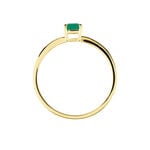 Bague Solitaire Ethalyn Or Jaune Emeraude - Bagues solitaires Femme | Histoire d&rsquo;Or