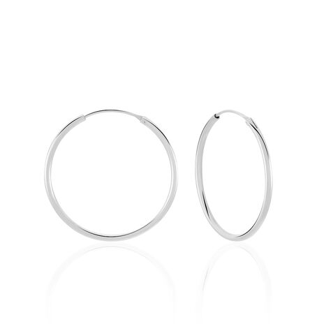 Cr&eacute;oles Argent Blanc Olympia - Boucles d'oreilles cr&eacute;oles Femme | Histoire d&rsquo;Or