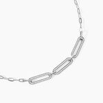 Collier Trait D'union Argent Blanc Oxyde De Zirconium - Colliers Femme | Histoire d&rsquo;Or