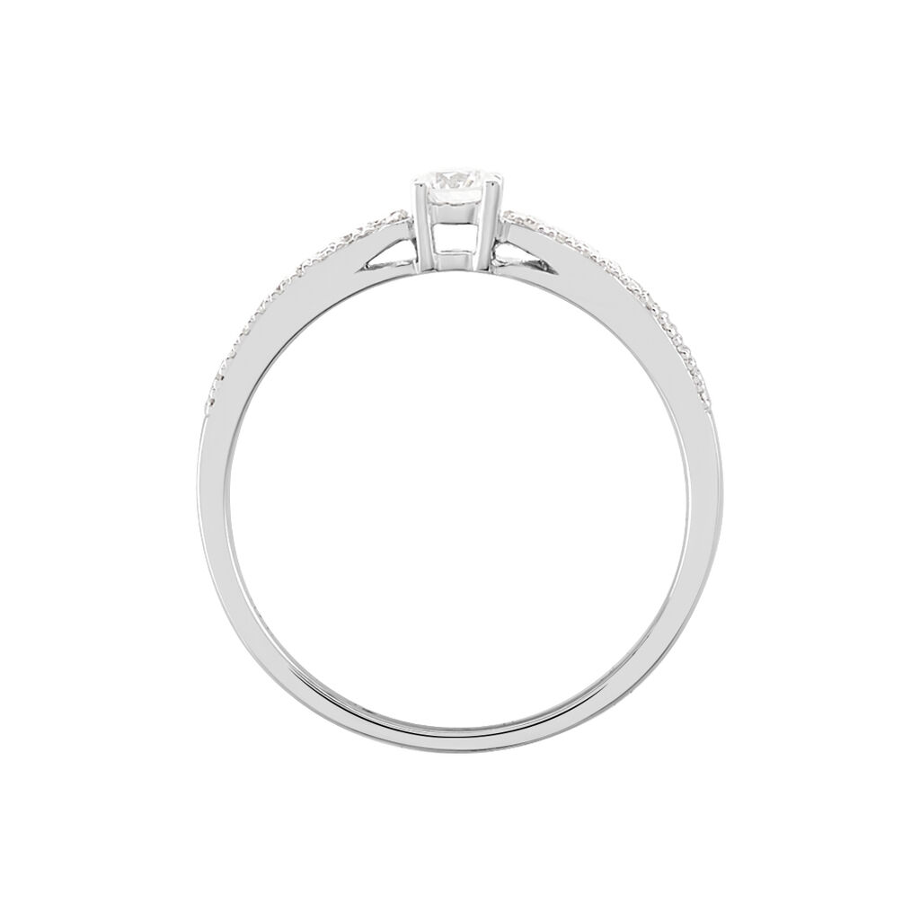 Bague Solitaire Katalina Or Blanc Diamant - Bagues solitaires Femme | Histoire d’Or