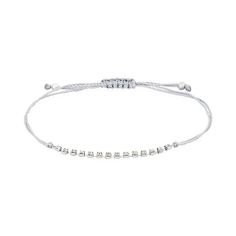 Bracelet Kelynaae Argent Blanc Oxyde De Zirconium - Bracelets cordon Femme | Histoire d&rsquo;Or