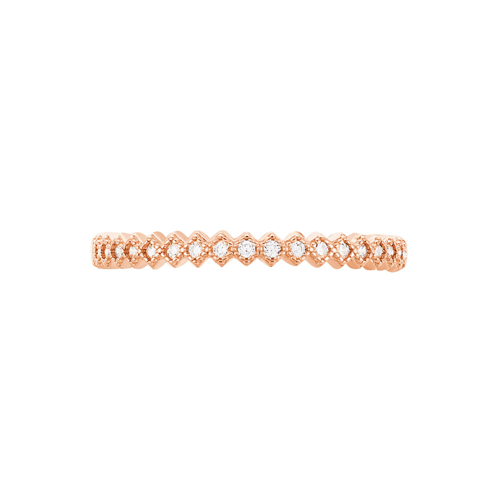 Bague Jannike Argent Rose Oxyde De Zirconium - Bagues avec pierre Femme | Histoire d’Or
