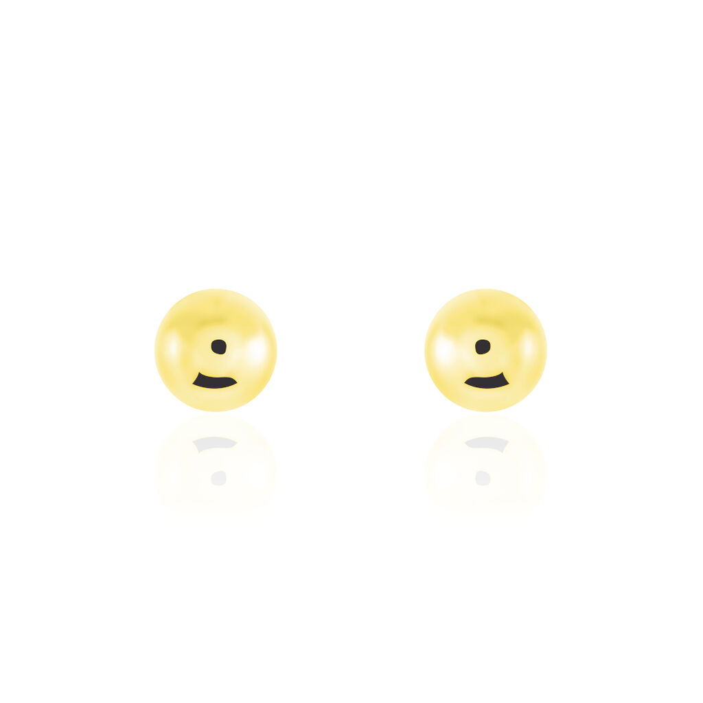 Boucles D'oreilles Puces Fidelia Boule Or Jaune - Clous d'oreilles Femme | Histoire d’Or