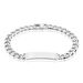 Bracelet Identité Casper Argent Blanc - Gourmettes Homme | Histoire d’Or