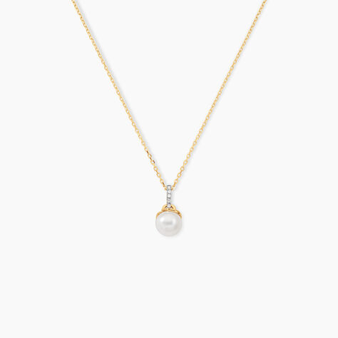 Collier Delight Or Jaune Perle De Culture Oxyde De Zirconium - Colliers Femme | Histoire d&rsquo;Or