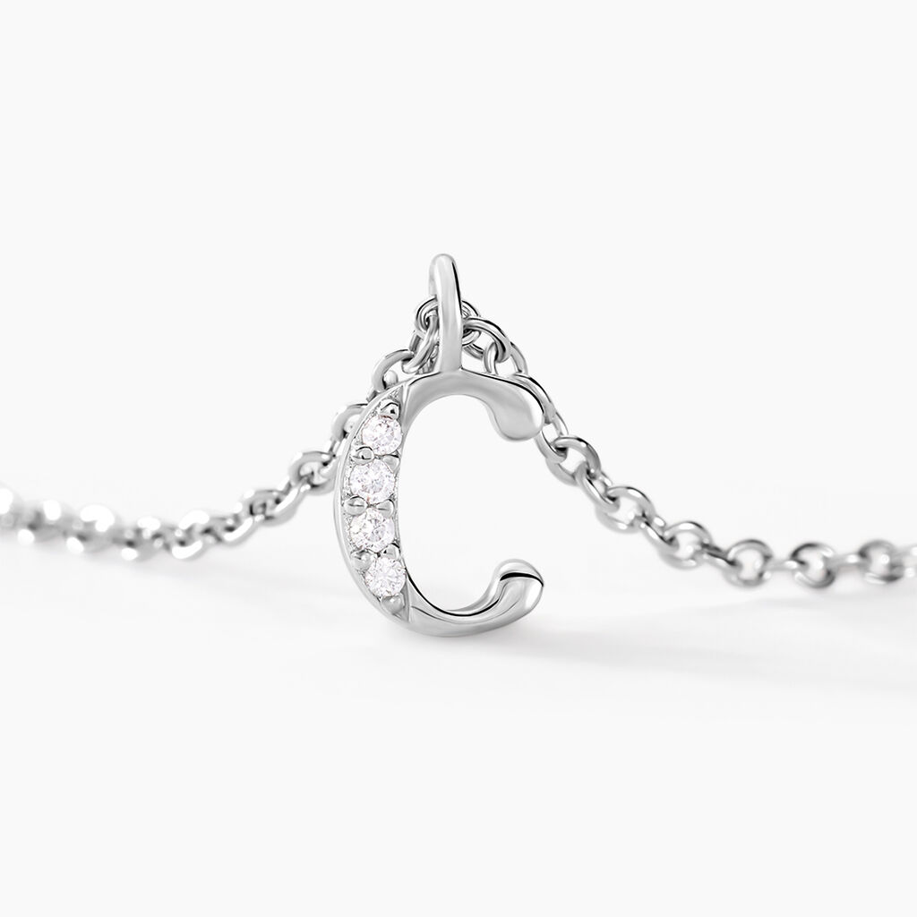 Collier Neruda Argent Blanc Oxyde De Zirconium - Colliers fantaisie Femme | Histoire d&rsquo;Or