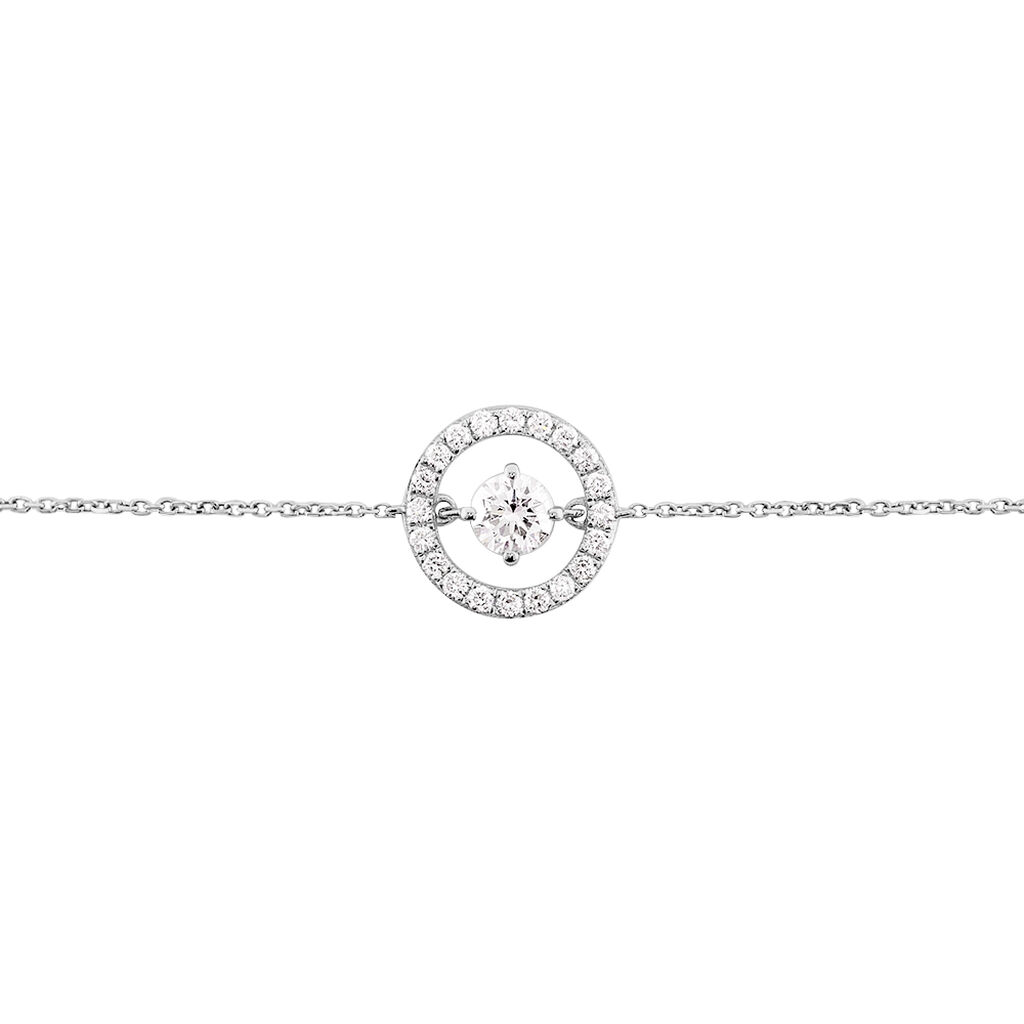 Bracelet Lucyna Or Blanc Oxyde De Zirconium - Bracelets Femme | Histoire d&rsquo;Or