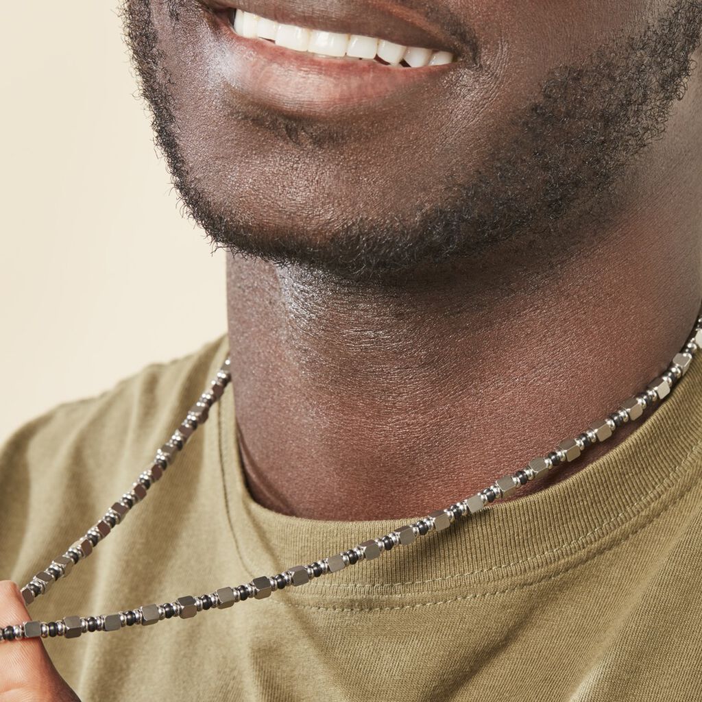 Collier Ephrem Acier Bicolore - Colliers fantaisie Homme | Histoire d’Or