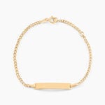 Bracelet Identit&eacute; Etheline Maille Gourmette Or Jaune - Bracelets Communion Enfant | Histoire d&rsquo;Or