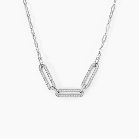 Collier Trait D'union Argent Blanc Oxyde De Zirconium - Colliers Femme | Histoire d’Or