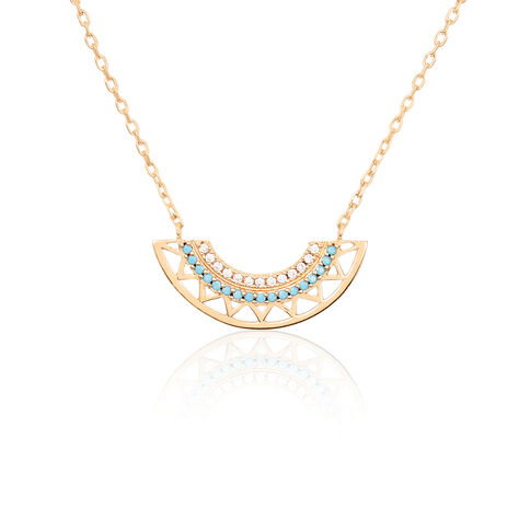 Collier Zoila Plaqu&eacute; Or Jaune Oxyde De Zirconium - Colliers fantaisie Femme | Histoire d&rsquo;Or