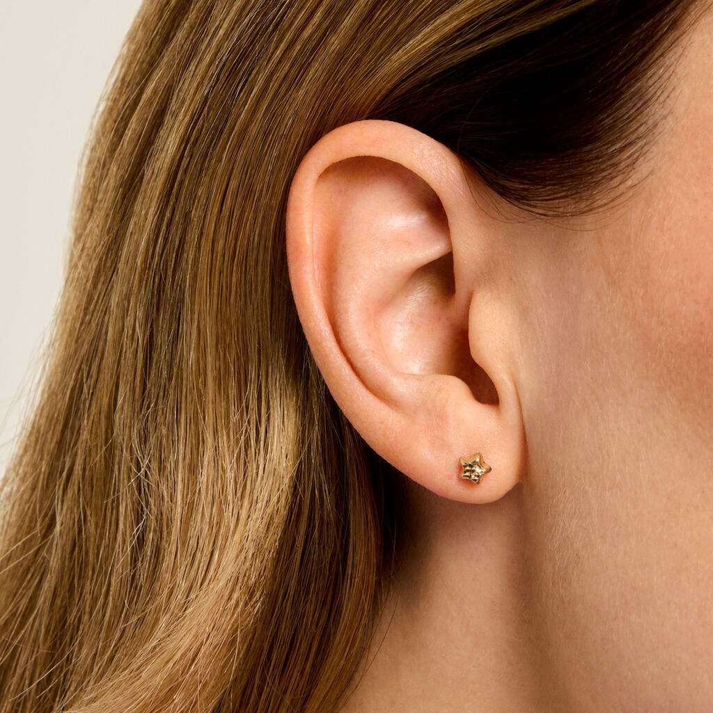 Boucles D'Oreilles Puces Bartholomew Or Jaune - Clous d'oreilles Femme | Histoire d&rsquo;Or