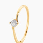 Bague Lysia Or Jaune Diamant - Bagues avec pierre Femme | Histoire d&rsquo;Or