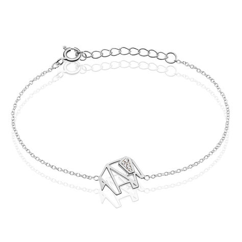 Bracelet Origami Argent Blanc Oxyde De Zirconium - Bracelets Femme | Histoire d’Or