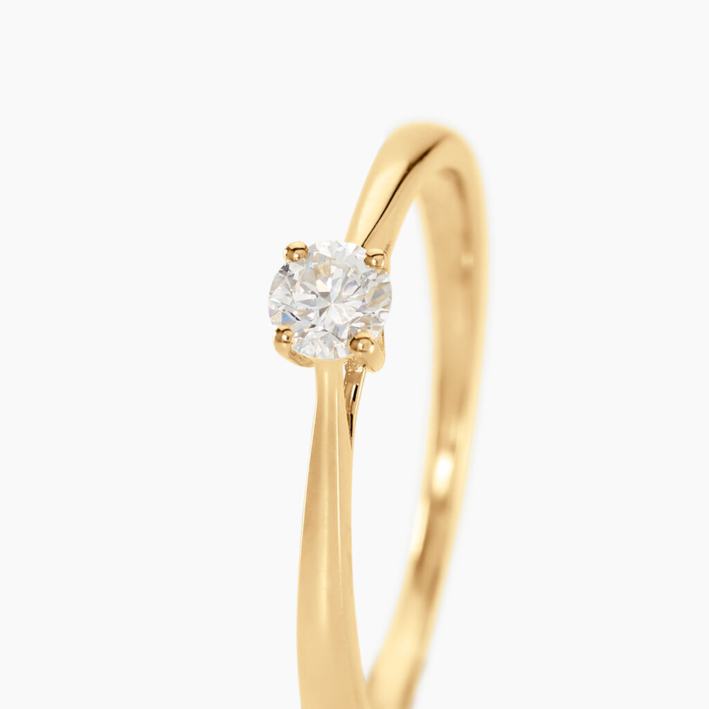 Bague Solitaire Aphrodite Or Jaune Diamant - Bagues solitaires Femme | Histoire d’Or