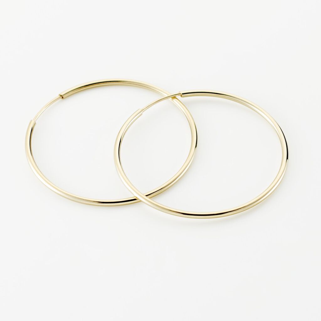 Créoles Dominae Or Jaune - Boucles d'oreilles créoles Femme | Histoire d’Or