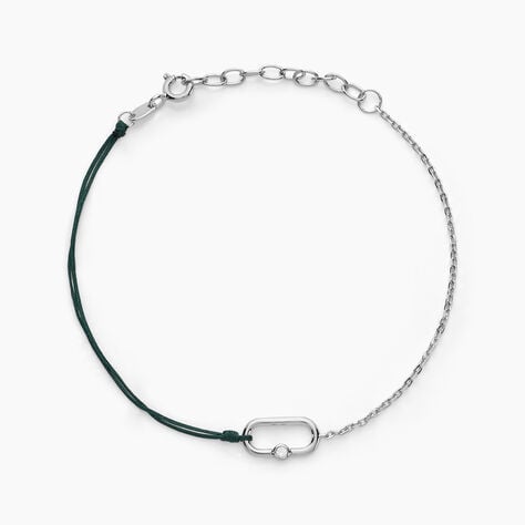 Bracelet Infini Pop Argent Blanc Oxyde De Zirconium - Bracelets cordon Famille | Histoire d&rsquo;Or