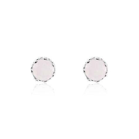 Boucles D'oreilles Puces Argent Blanc Etnosus Verre - Boucles d'oreilles fantaisie Femme | Histoire d’Or