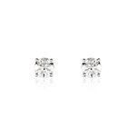 Boucles D'oreilles Puces Victoria Or Blanc Diamant - Clous d'oreilles Famille | Histoire d&rsquo;Or