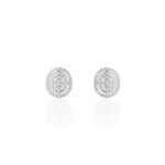 Boucles D'oreilles Puces Fidjy Argent Blanc Oxyde De Zirconium - Boucles d'oreilles fantaisie Femme | Histoire d&rsquo;Or