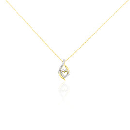 Collier Roso Or Jaune Diamant - Colliers Coeur Femme | Histoire d’Or