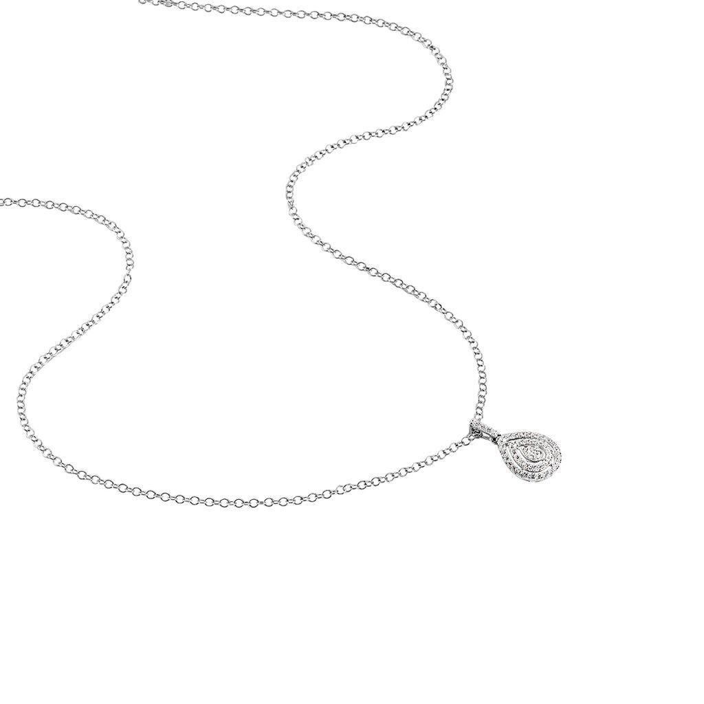 Collier Lysa Argent Blanc Oxyde De Zirconium - Colliers fantaisie Femme | Histoire d’Or