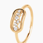 Bague Infinitude Plaqu&eacute; Or Dor&eacute; Oxyde De Zirconium - Bagues avec pierre Femme | Histoire d&rsquo;Or