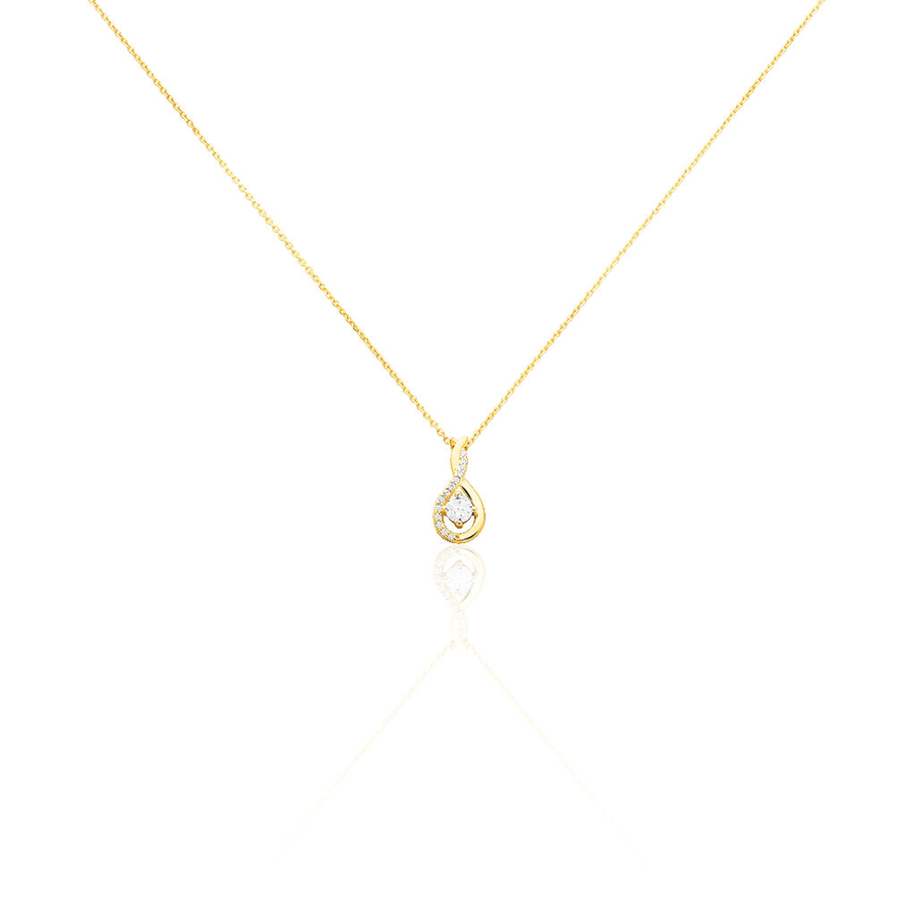 Collier Evana Or Jaune Oxyde De Zirconium