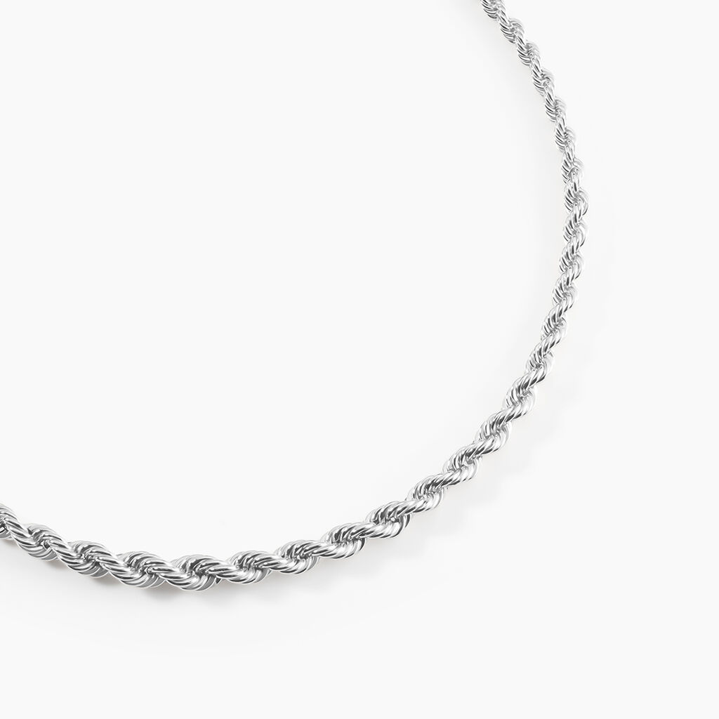 Chaine Jerry Maille Corde Or Blanc - Chaines Femme | Histoire d&rsquo;Or