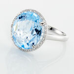 Bague Anna Or Blanc Topaze Et Oxyde De Zirconium - Bagues solitaires Femme | Histoire d&rsquo;Or