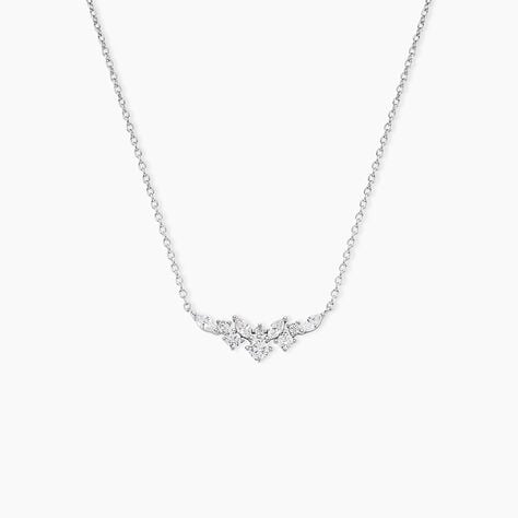 Collier Eclat D'Aurore Argent Blanc Oxydes De Zirconium - Colliers fantaisie Femme | Histoire d&rsquo;Or